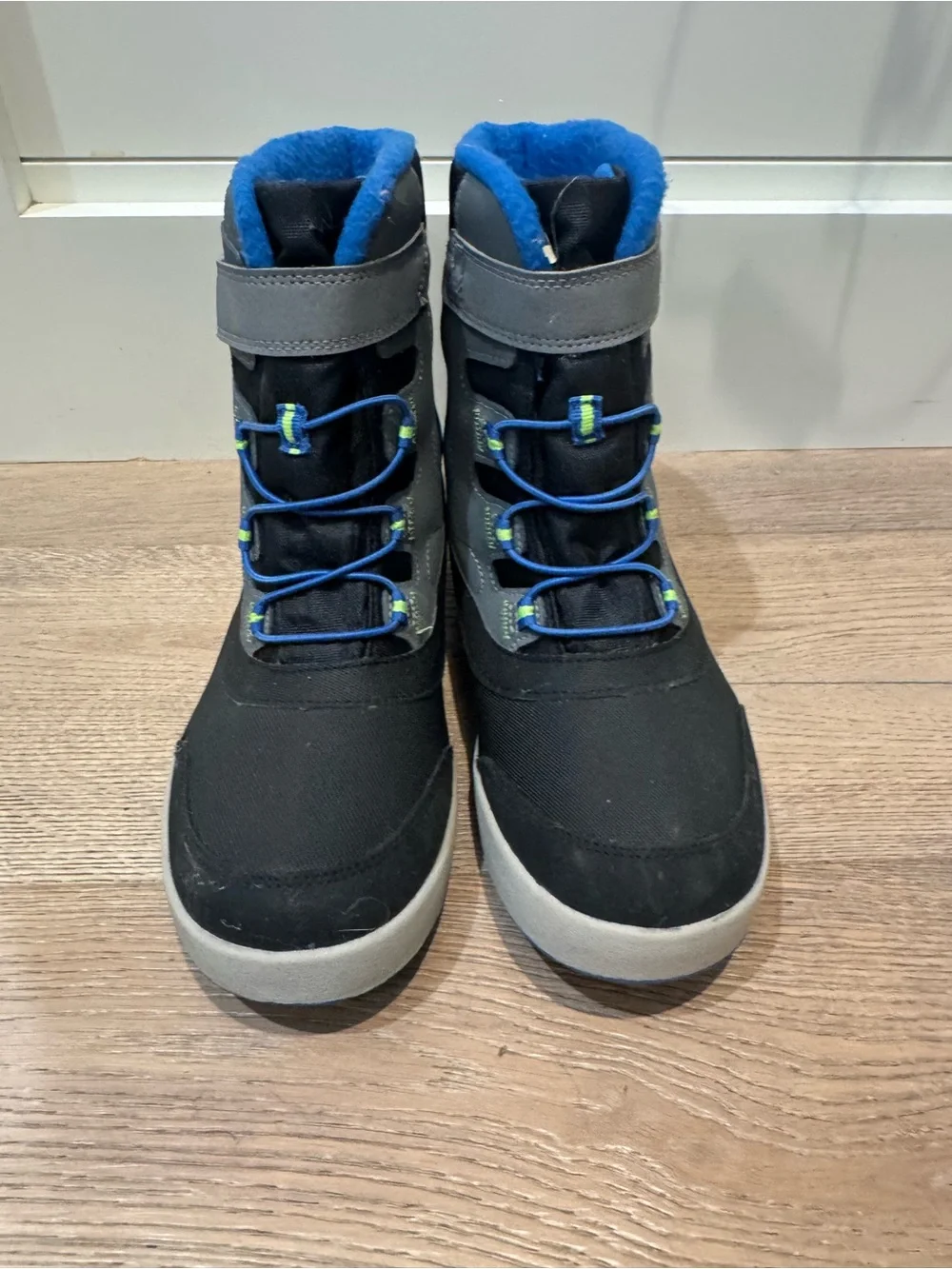Merrell Kids Gray, Black & Blue Waterproof Winter Boot